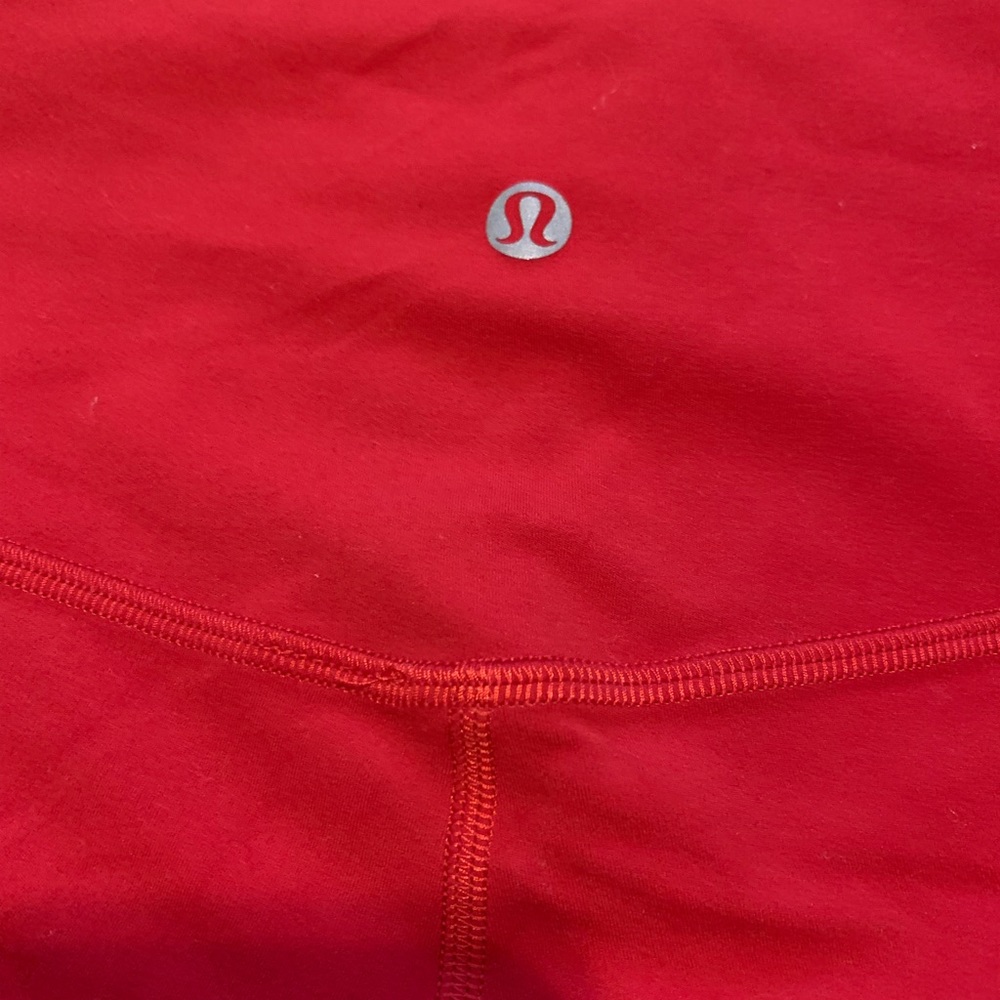 Cropped Red Lululemon Leggings